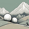 A snowball rolling down a hill